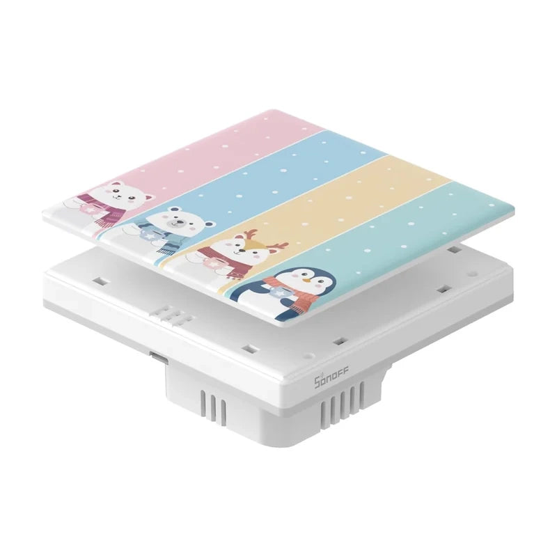Decorative cover / panel for T5 touch wall switch SONOFF Cartoon 4C