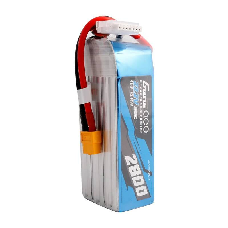 Gens ace 2800mAh 22.2V 60C 6S1P Lipo Battery Pack with XT60 plug