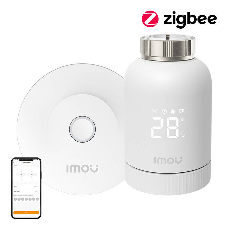 IMOU KIT-TRV1-EU-2 Thermostatic Valve Kit ZigBee + gateway and 6 adapters