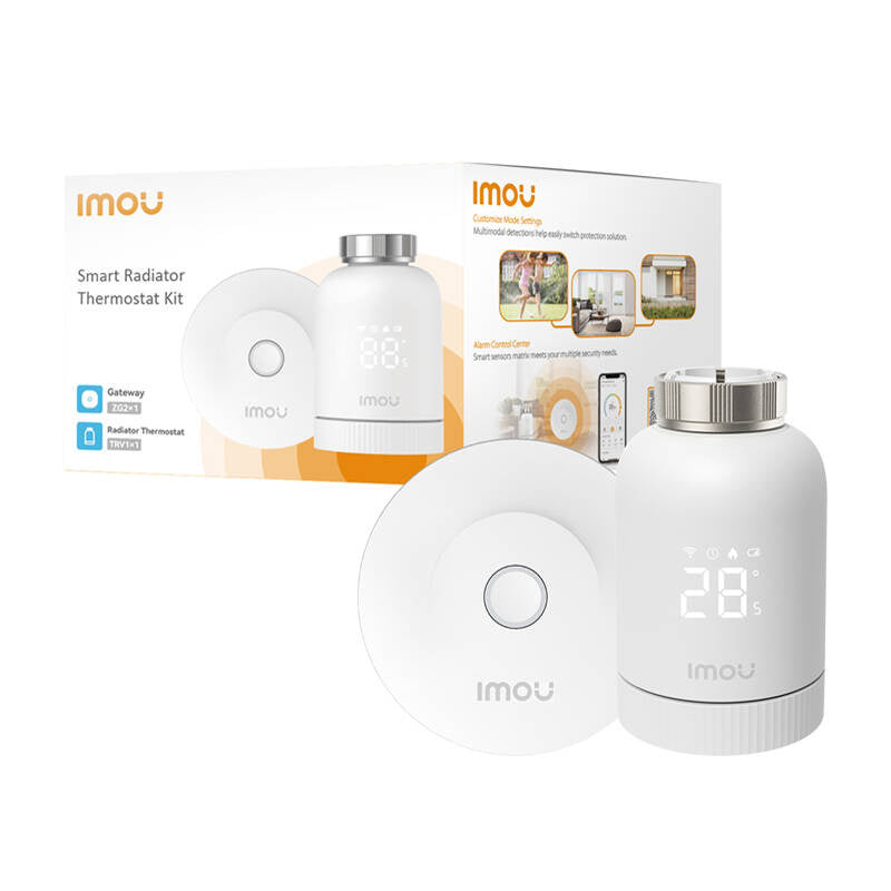 IMOU KIT-TRV1-EU-2 Thermostatic Valve Kit ZigBee + gateway and 6 adapters