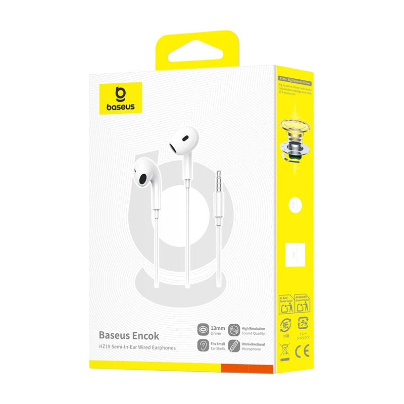 Wired Earphones Encok HZ19 Moon White