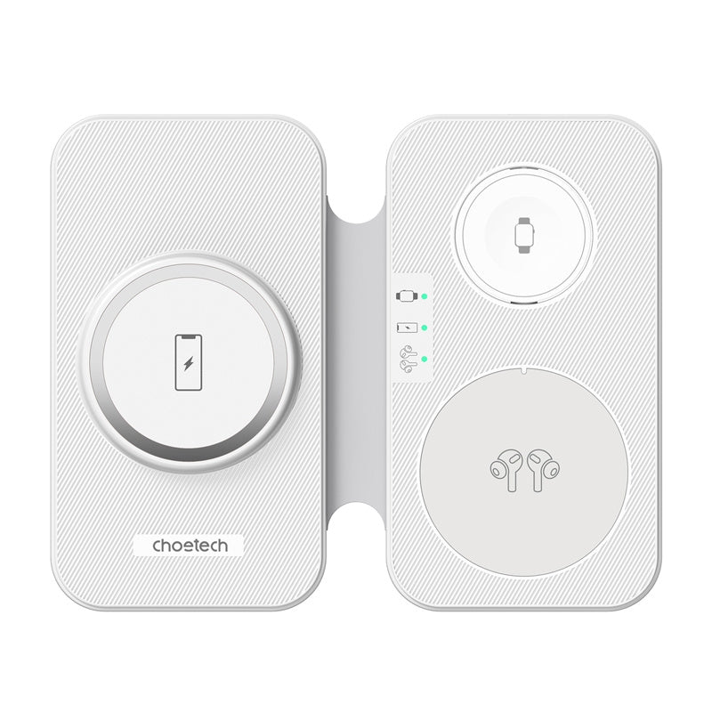 Wireless charger 3in1 Choetech T616-F (white)