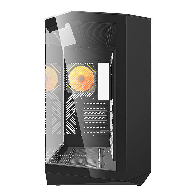 Darkflash DY470 computer case (black) + 4 fans + GPU holder