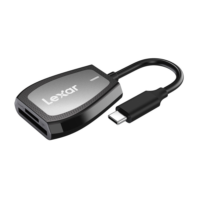 Lexar Dual-Slot SD/microSD Memory Card Reader, USB-C