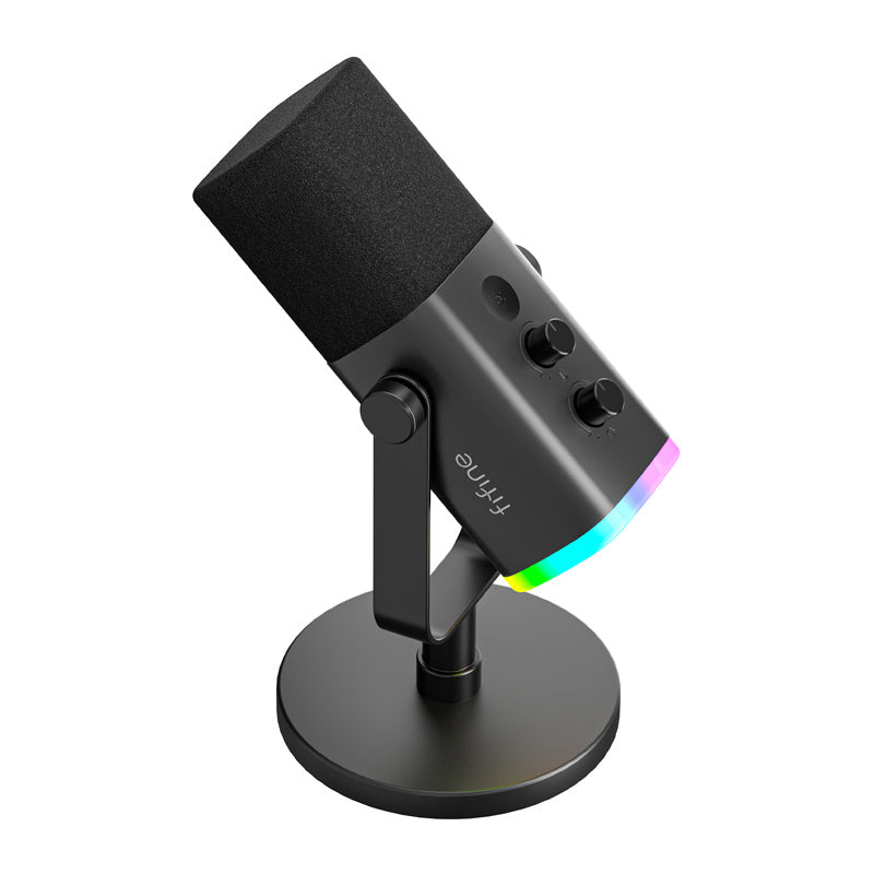 Fifine Dynamic microphone AM8 with stand (black)