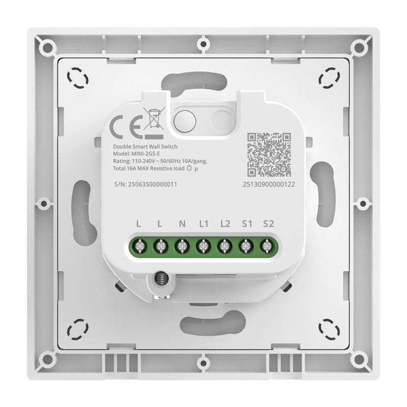 Dual-Channel Wall Switch SONOFF MINI-2GS-E Matter