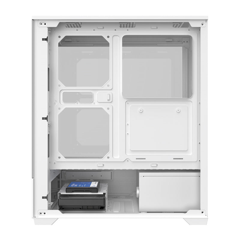 DarkFlash Computer Case C365 White (No Fans)