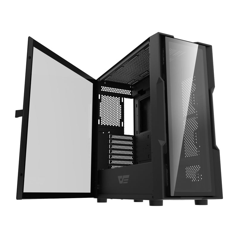Darkflash DK431 Glass Black Computer Case (No Fans)