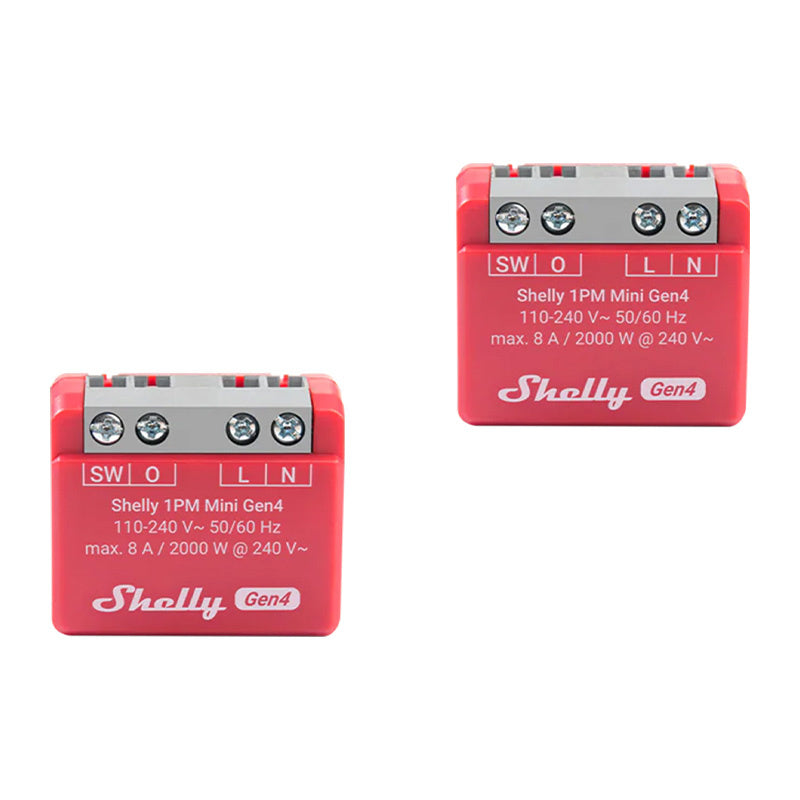 Set of 2 Controller Shelly 1PM Mini Gen4 Zigbee/Matter