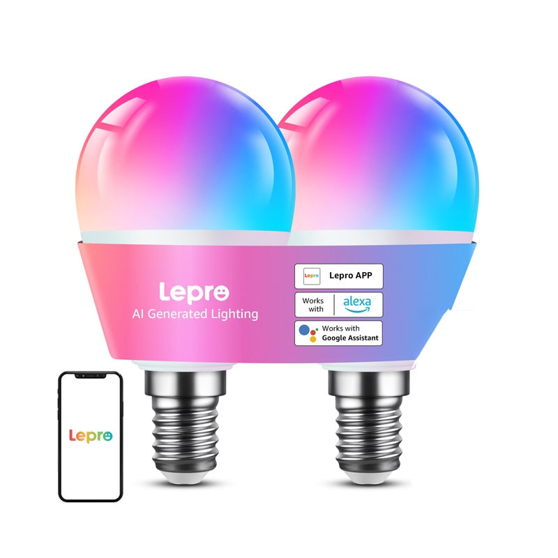 LED Bulb LEPRO BP1-2 E14 Bluetooth Wi-Fi 470lm 2pcs