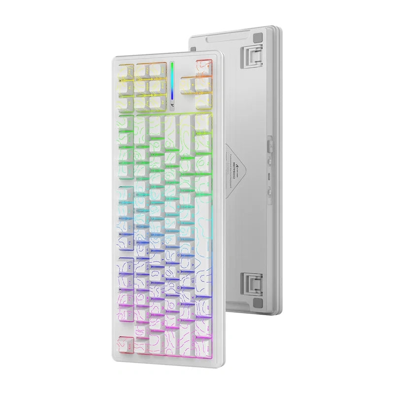 Gaming keyboard ATTACK SHARK M87PROV2RGB( white contour)