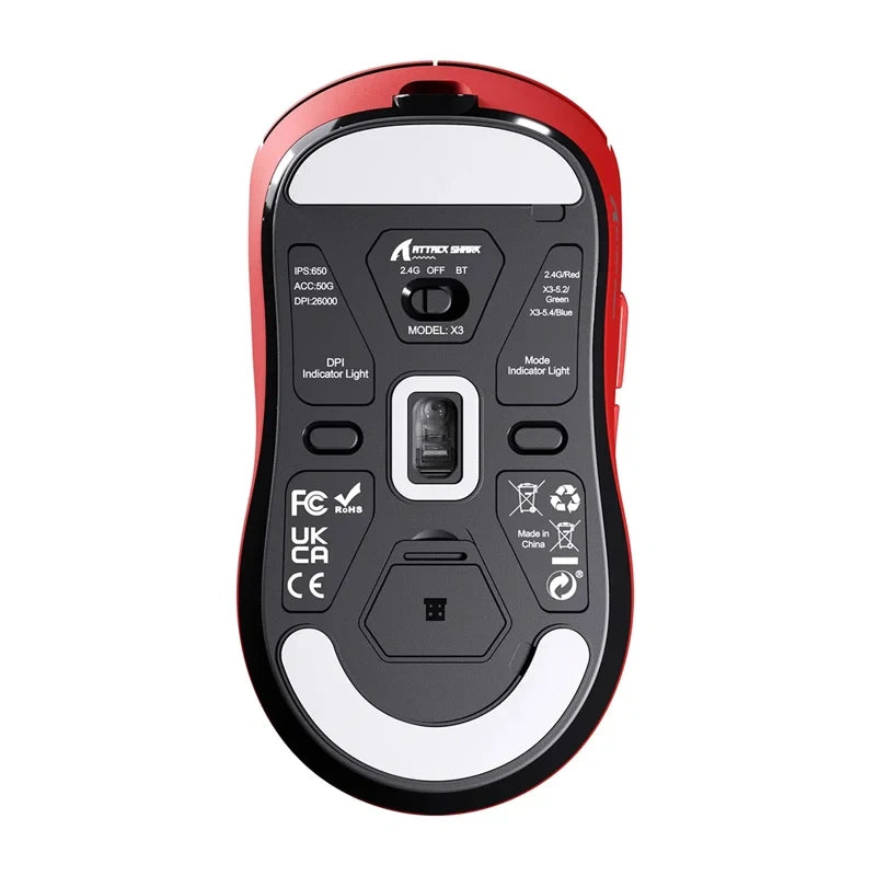 Wireless mouse ATTACK SHARK X3 (red)