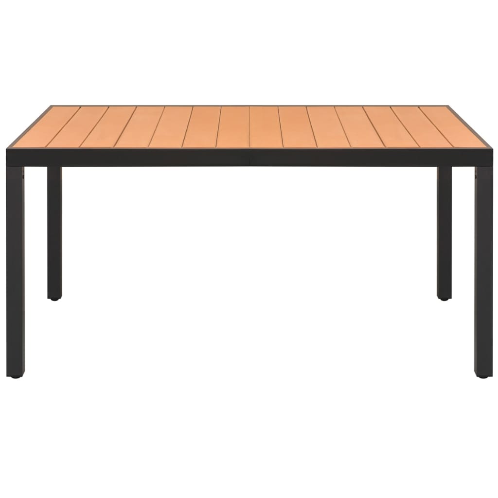 vidaXL Τραπέζι Κήπου Καφέ 150 x 90 x 74 εκ. από Αλουμίνιο / WPC