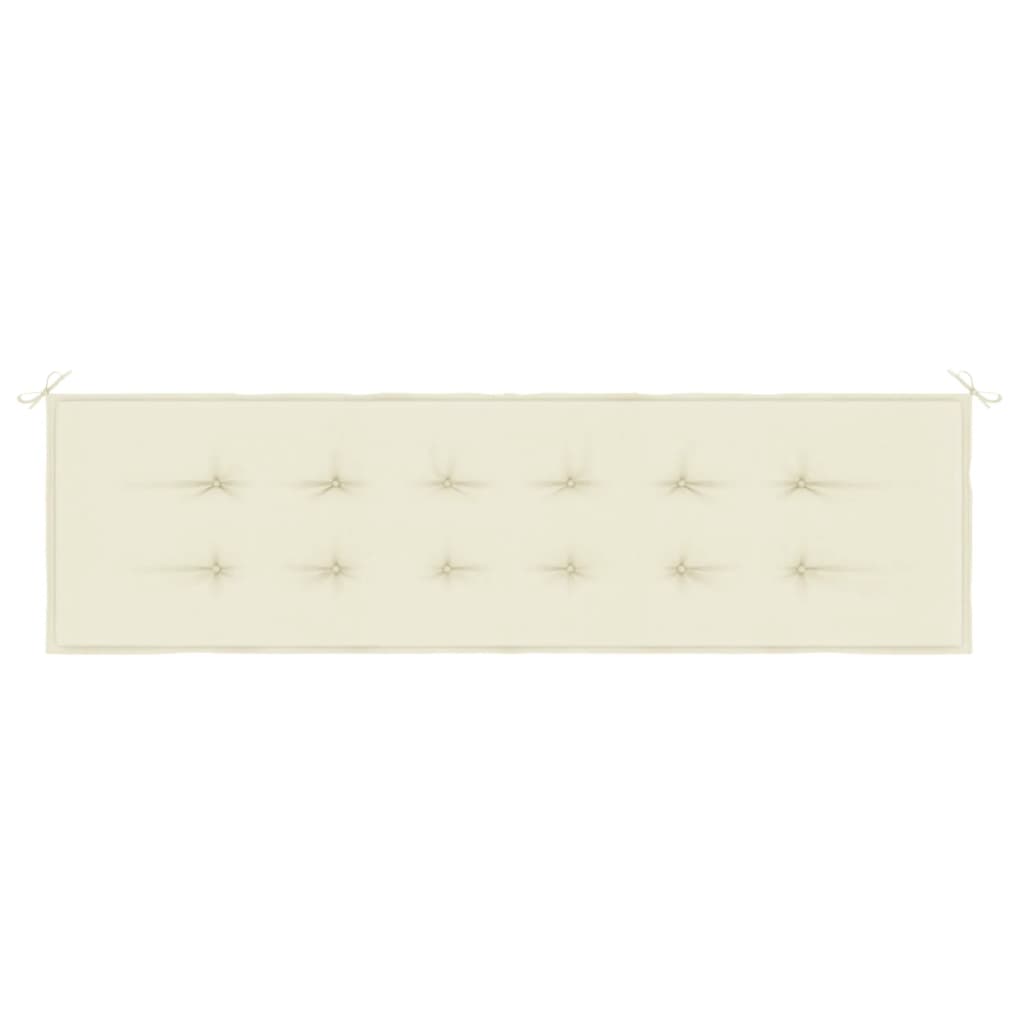 vidaXL Μαξιλάρι Πάγκου Κήπου Κρεμ 180x50x3 εκ. Ύφασμα Oxford