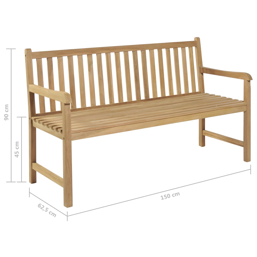 vidaXL Παγκάκι Κήπου 150 εκ. από Ξύλο Teak