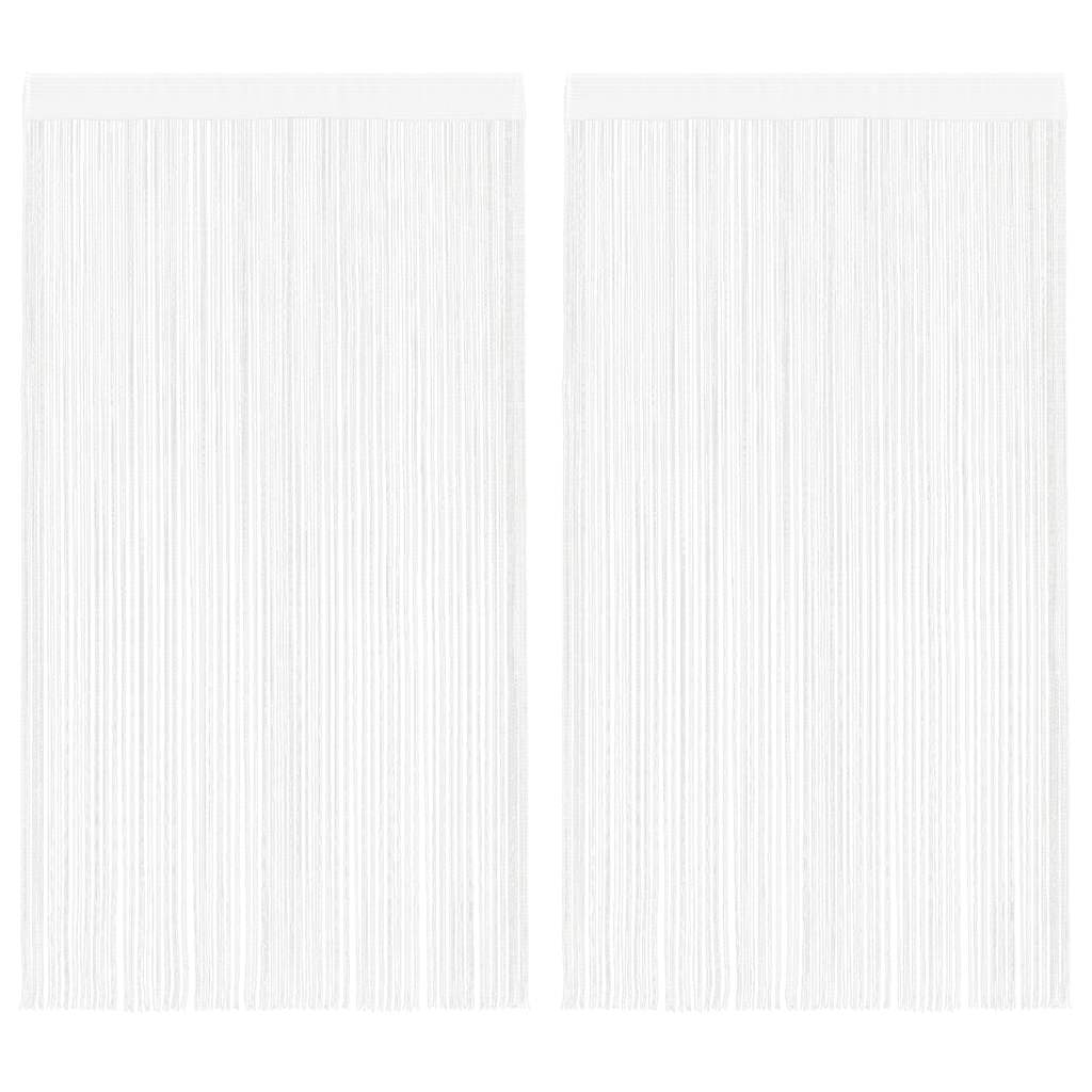 vidaXL Κουρτίνες με Κρόσσια 2 τεμ. Λευκές 140 x 250 εκ.