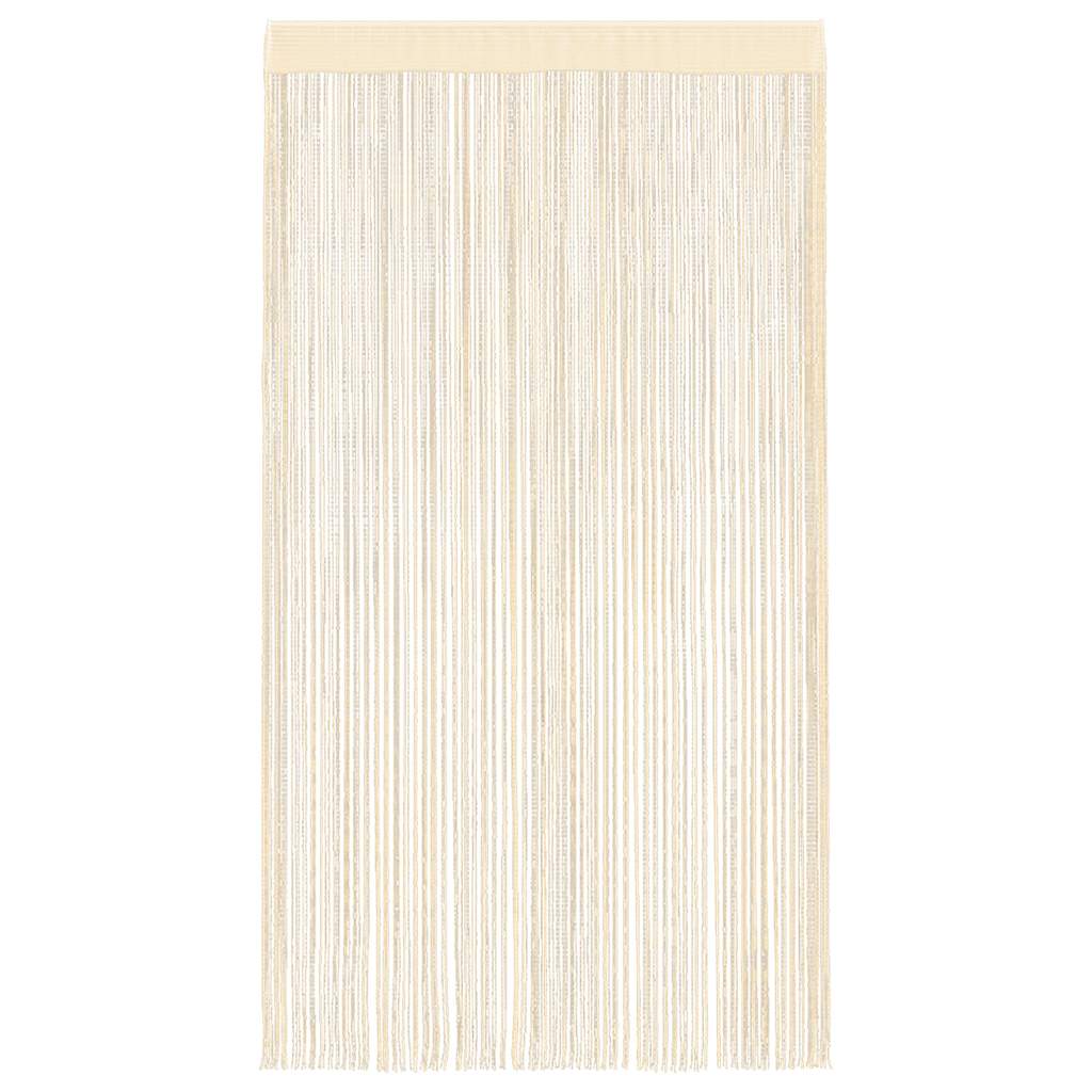 vidaXL Κουρτίνες με Κρόσσια 2 τεμ. Κρεμ 140 x 250 εκ.