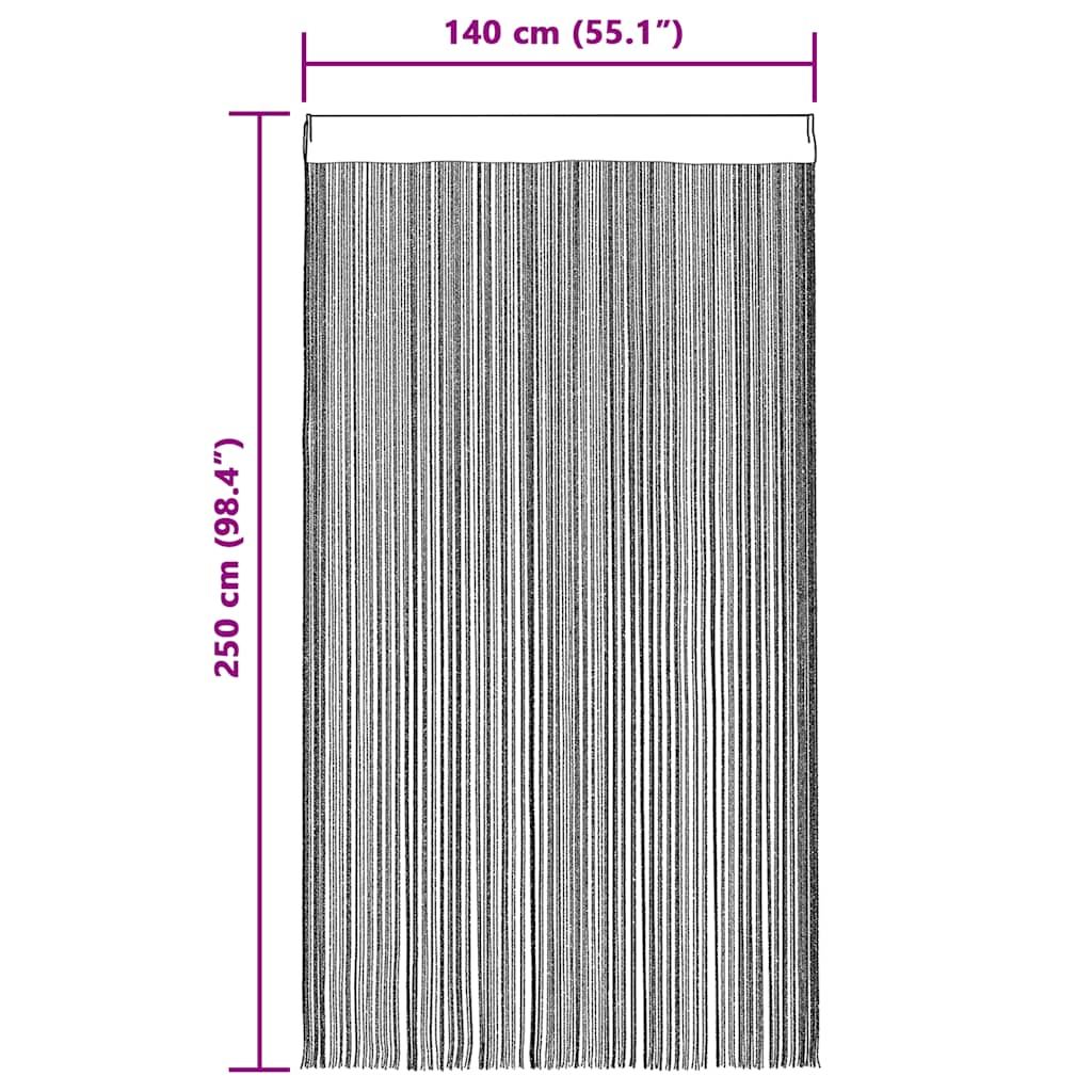 vidaXL Κουρτίνες με Κρόσσια 2 τεμ. Κρεμ 140 x 250 εκ.