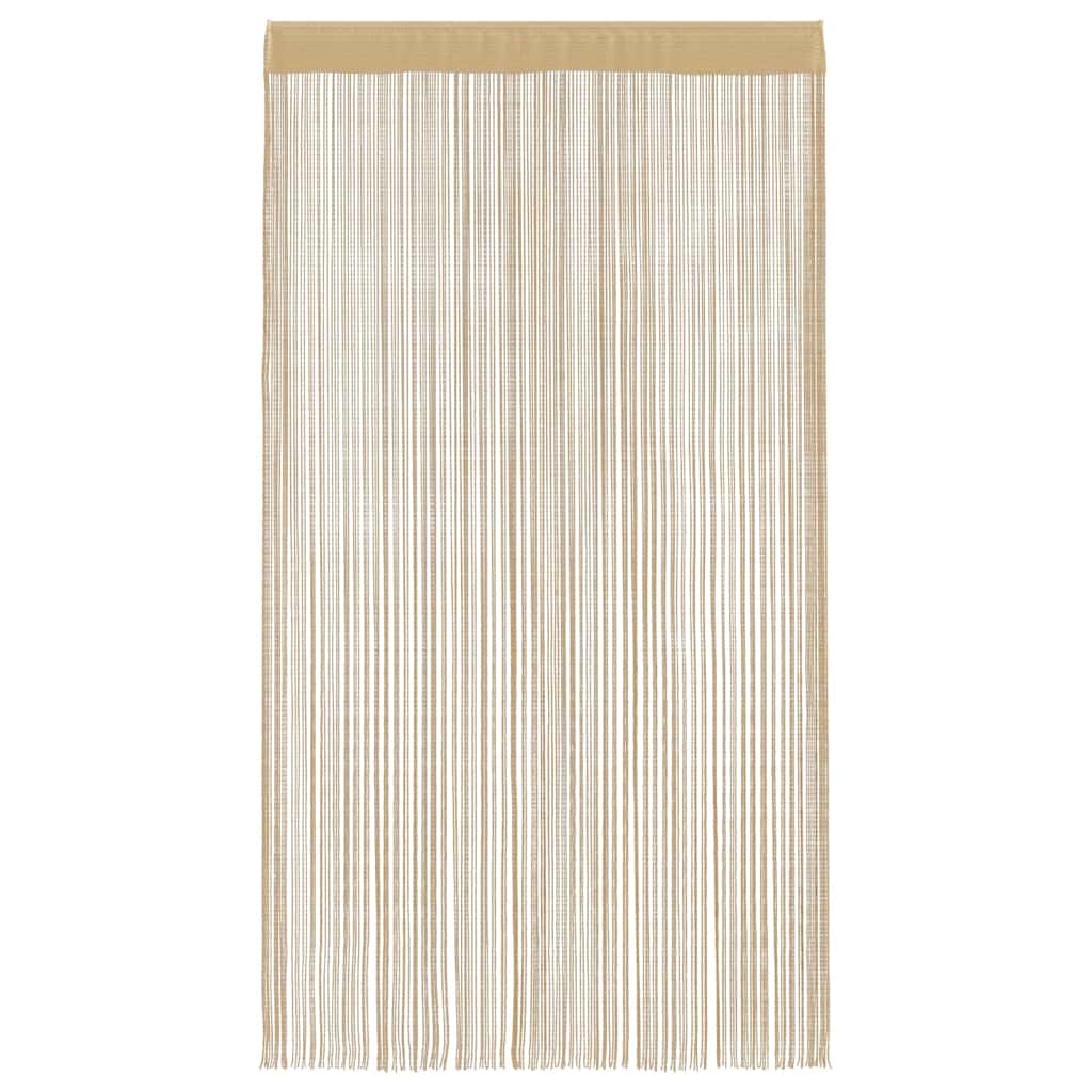 vidaXL Κουρτίνες με Κρόσσια 2 τεμ. Μπεζ 100 x 250 εκ.