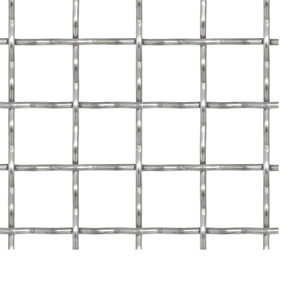 vidaXL Πλέγμα Κατσαρό Καρέ Φύλλα 100x85 εκ./11x11x2 χιλ. Ανοξ. Ατσάλι