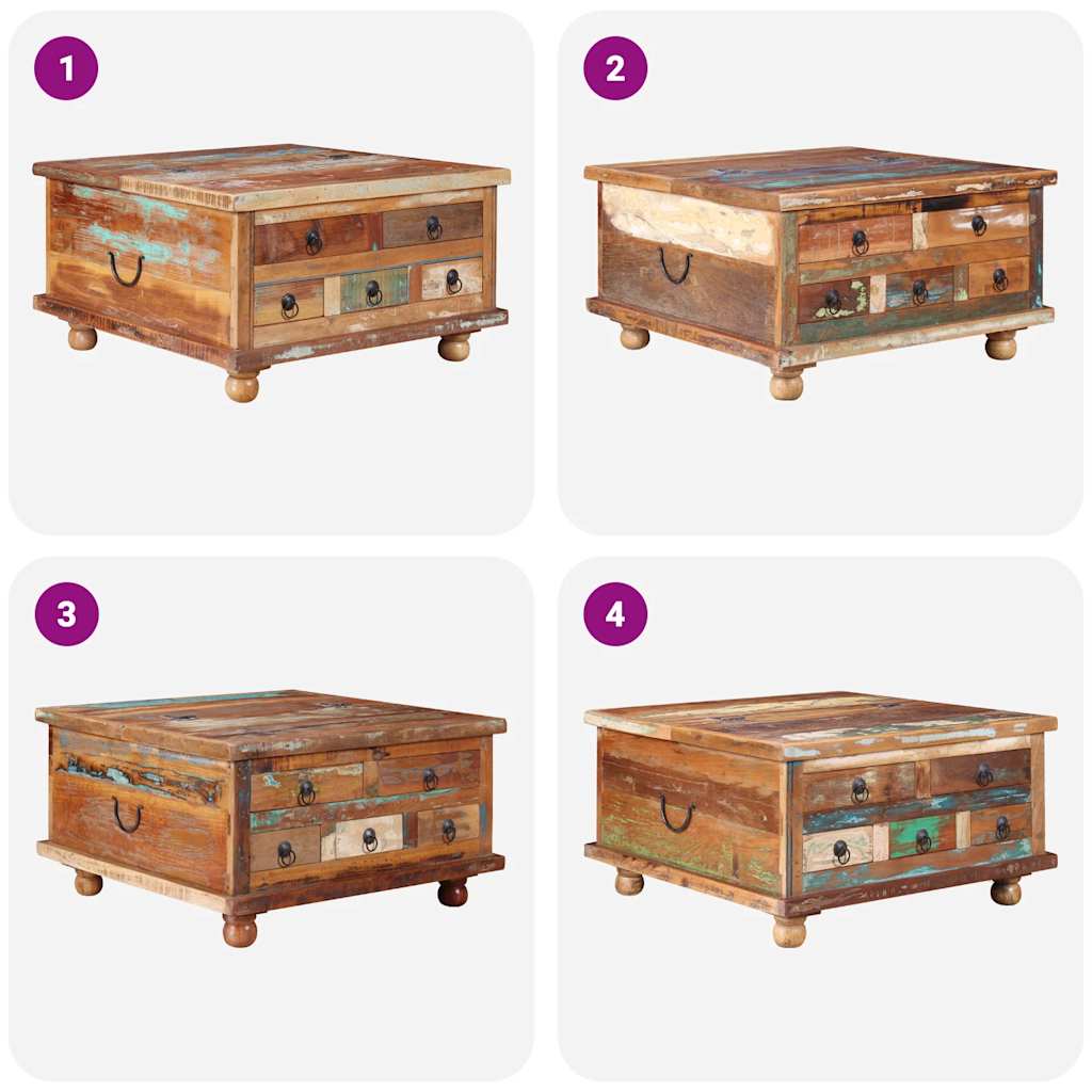 vidaXL Τραπεζάκι Σαλονιού 70 x 70 x 38 εκ. από Ανακυκλωμένο Ξύλο