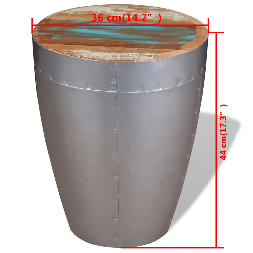 vidaXL Σκαμπό Aviator από Μασίφ Ανακυκλωμένο Ξύλο