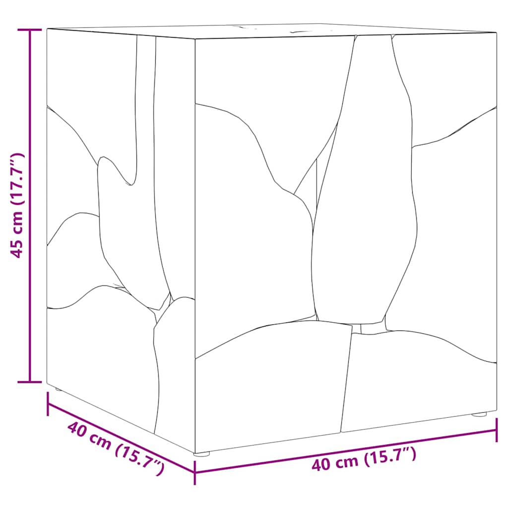 vidaXL Σκαμπό 2 τεμ. Καφέ 40x40x45 εκ. από Μασίφ Ξύλο Teak