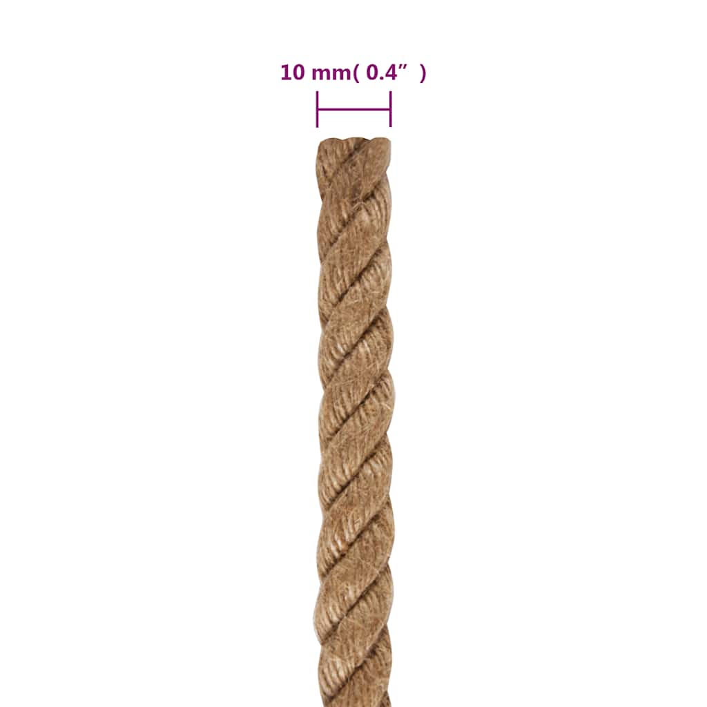 vidaXL Σχοινί 10 χιλ. / 100 μ. από 100% Γιούτα