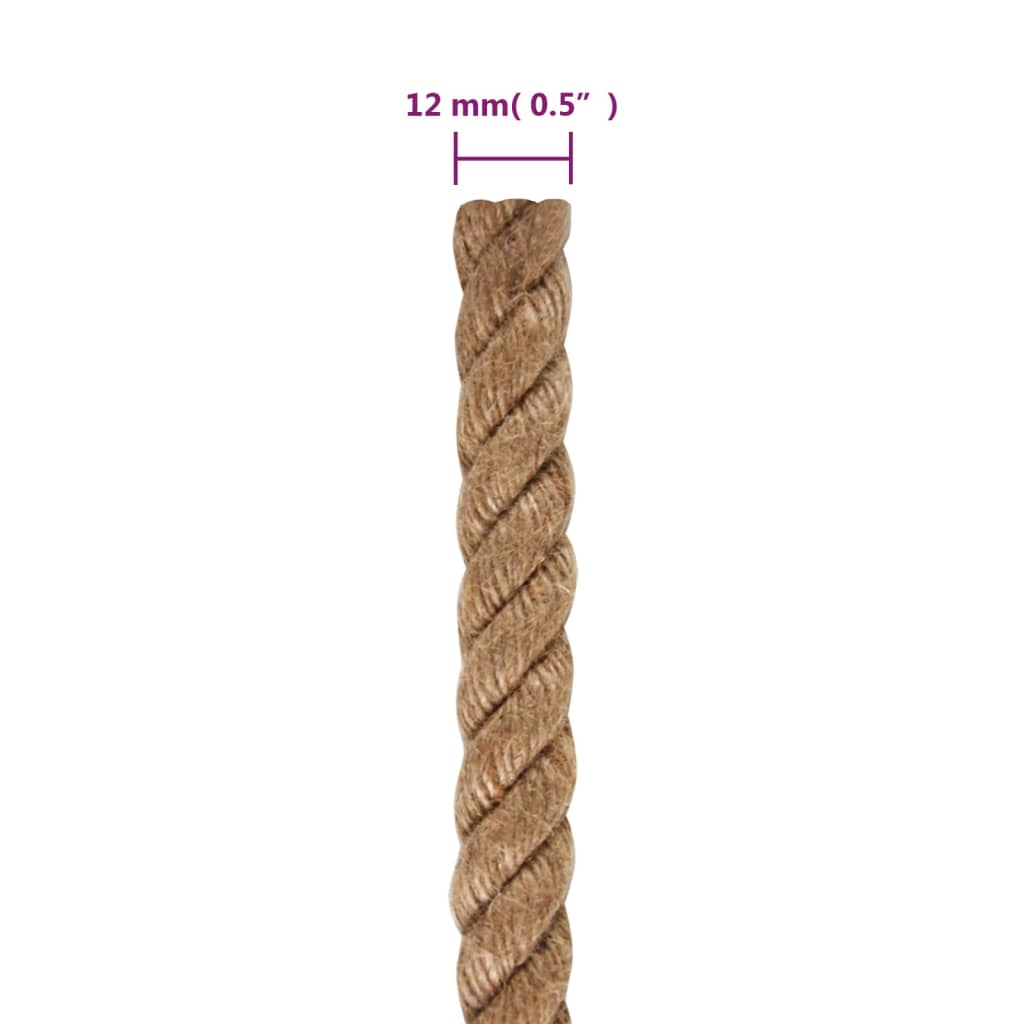 vidaXL Σχοινί 12 χιλ. 100 μ. από 100% Γιούτα