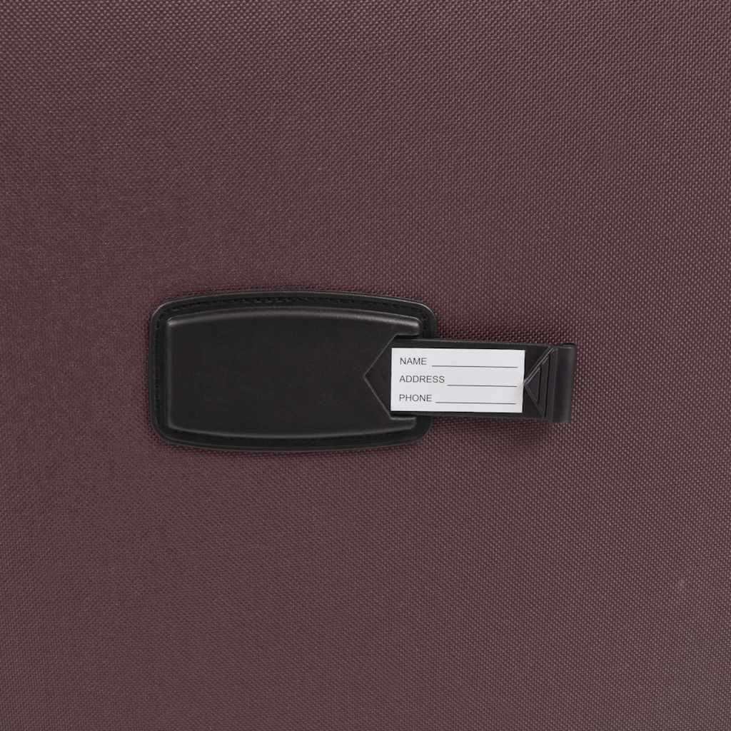 vidaXL Σετ Βαλιτσών Τρόλεϊ 3 τεμ. με Μαλακό Περίβλημα Καφέ