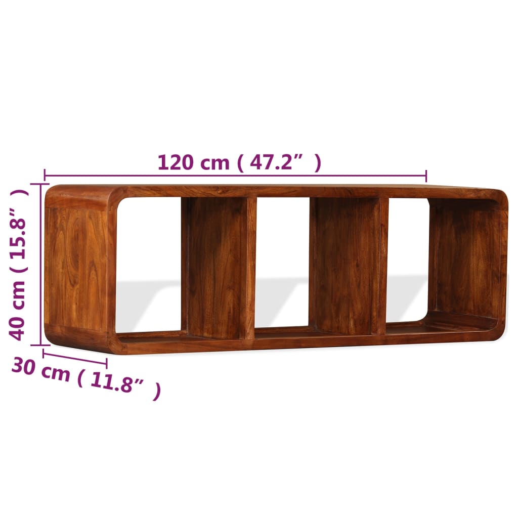 vidaXL Έπιπλο Τηλεόρασης 120x30x40 εκ Μασίφ Ξύλο με Μελί Φινίρισμα