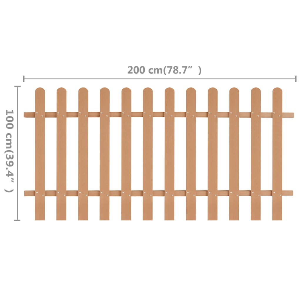 vidaXL Φράχτης Κήπου 200 x 100 εκ. από WPC