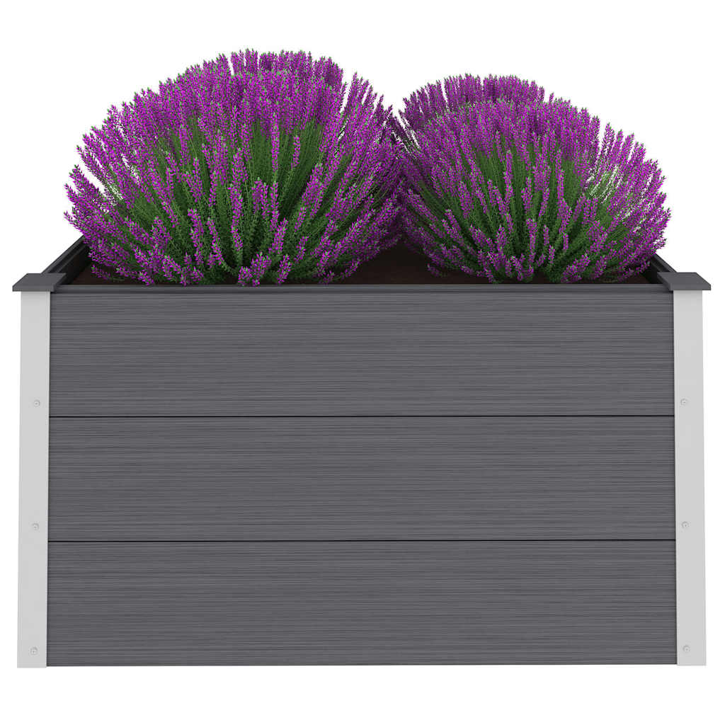 vidaXL Ζαρντινιέρα Υπερυψωμένη Γκρι 100 x 100 x 54 εκ. από WPC