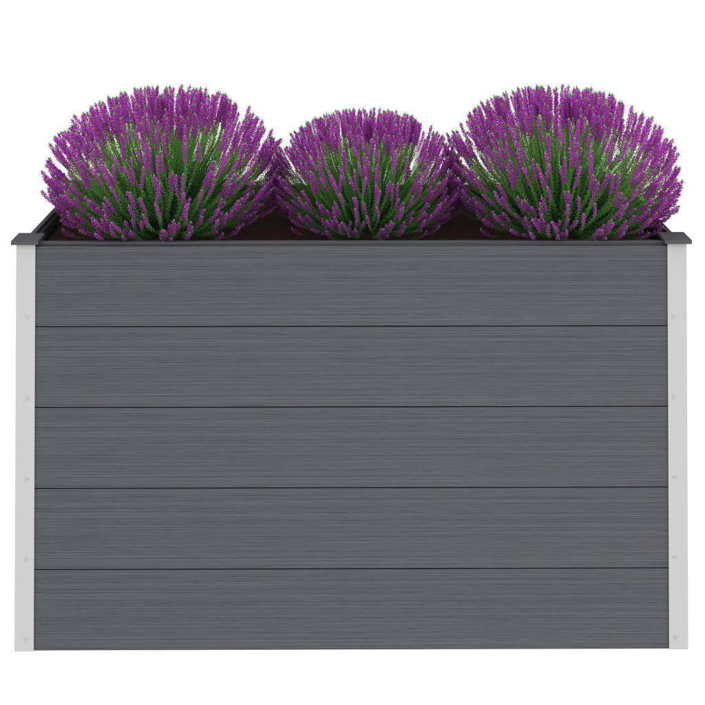 vidaXL Ζαρντινιέρα Υπερυψωμένη Γκρι 150 x 50 x 91 εκ. από WPC