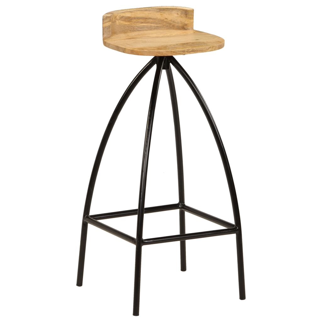 vidaXL Σκαμπό Μπαρ 2 τεμ. από Μασίφ Ξύλο Μάνγκο