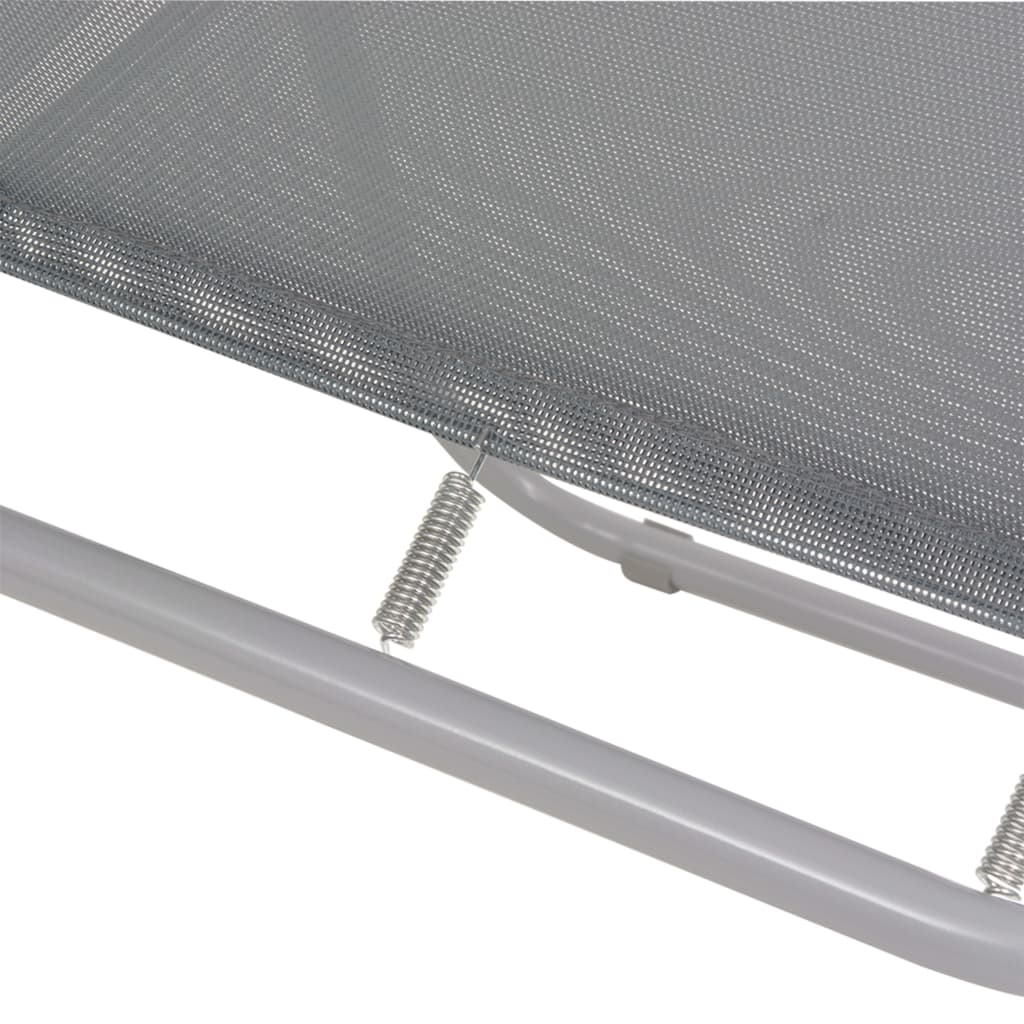 vidaXL Σετ Τραπεζαρίας Εξωτερικού Χώρου 6 τεμ. Γκρι Ατσάλι / Textilene