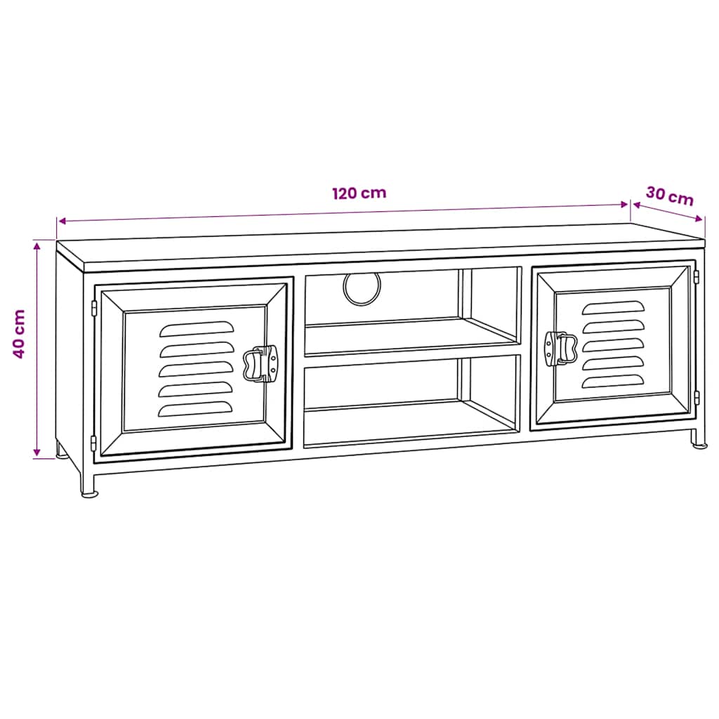vidaXL Έπιπλο Τηλεόρασης Λευκό 120 x 30 x 40 εκ.
