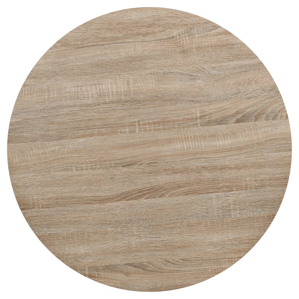 vidaXL Τραπέζι Bistro Στρογγυλό Χρώμα Δρυός 80 x 75 εκ. MDF / Ατσάλι