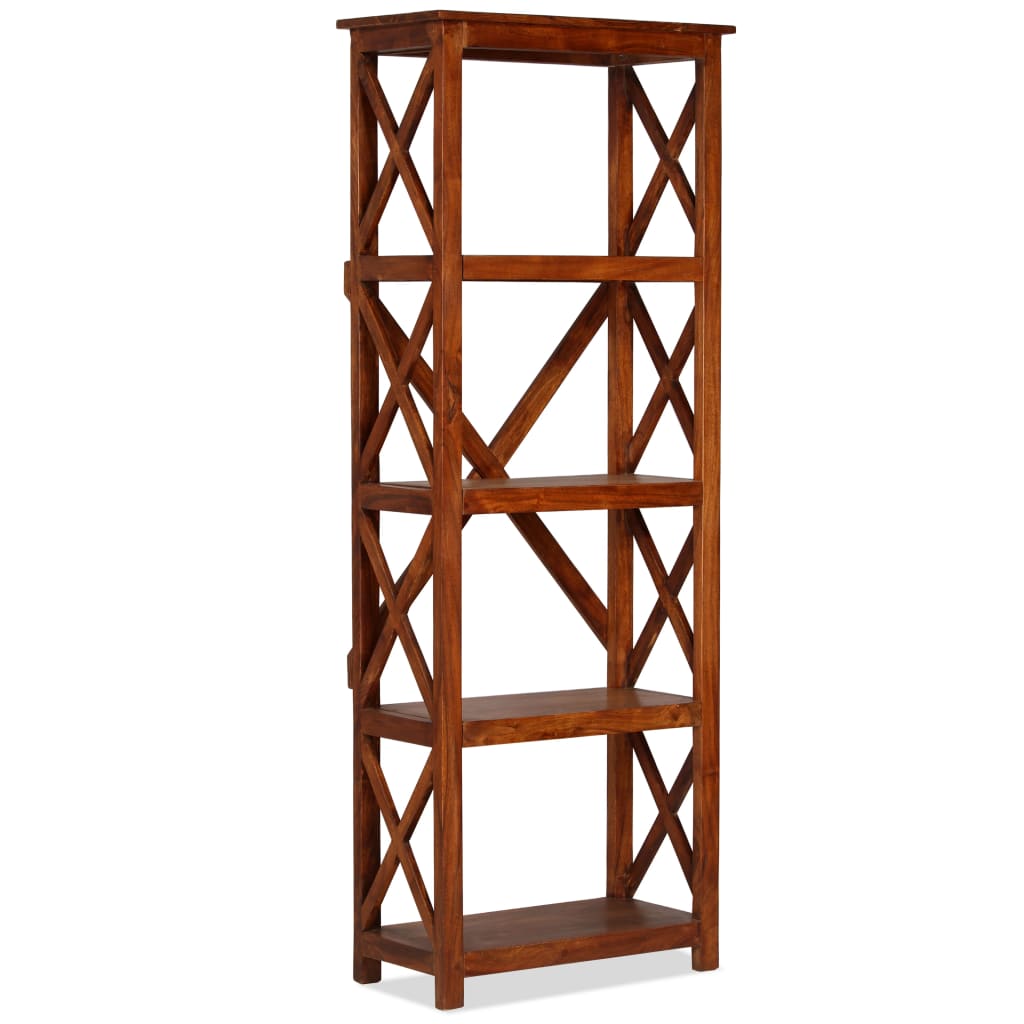 vidaXL Βιβλιοθήκη 60x30x160 εκ. Μασίφ Ξύλο Ακακίας/Μελί Sheesham