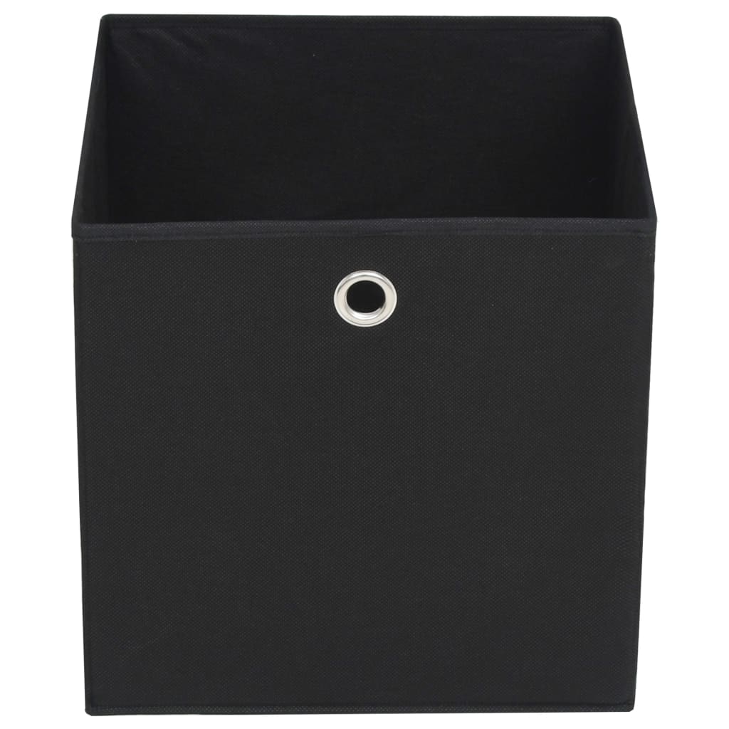 vidaXL Κουτιά Αποθήκευσης 4 τεμ. Μαύρα 32x32x32 εκ. Ύφασμα Non-woven