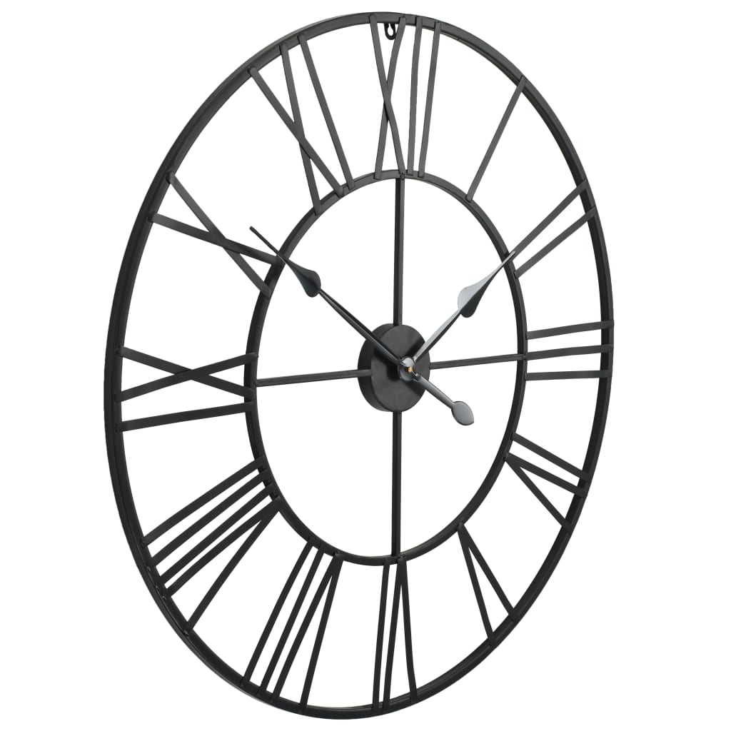 vidaXL Ρολόι Τοίχου Vintage XXL 80 εκ. Μεταλλικό με Μηχανισμό Quartz