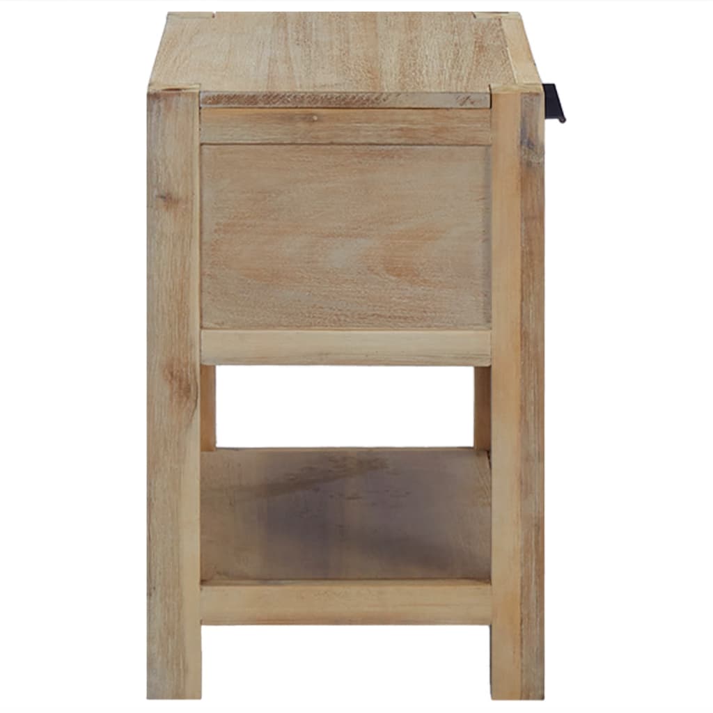 vidaXL Κομοδίνο με Συρτάρι 40x30x48 εκ. από Μασίφ Ξύλο Ακακίας