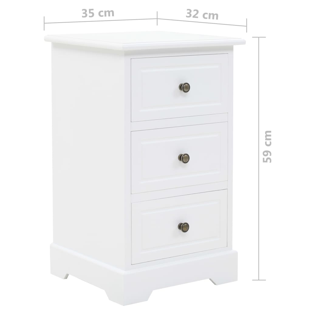 vidaXL Κομοδίνο 35 x 32 x 59 εκ. από MDF και Ξύλο Πεύκου