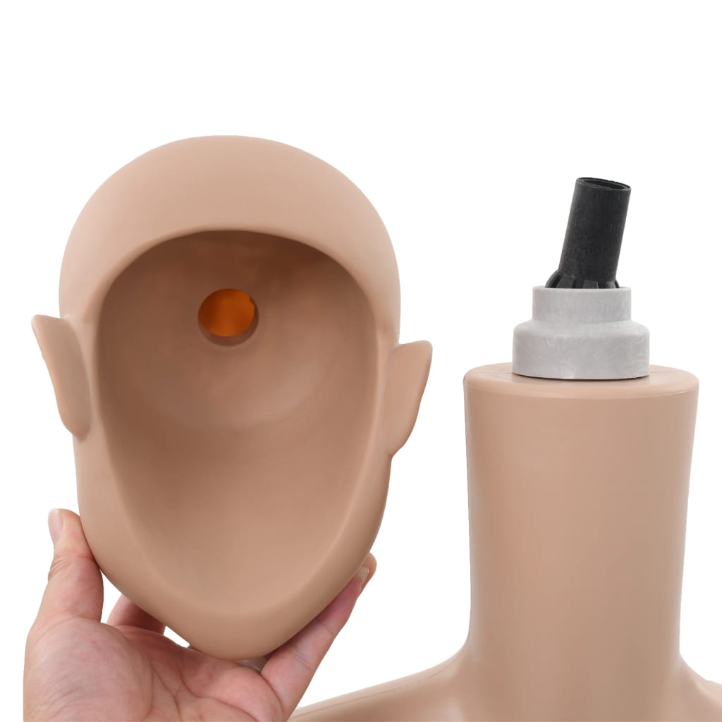 vidaXL Κούκλα Βιτρίνας Παιδική Μπεζ 140 εκ. με Γυάλινη Βάση