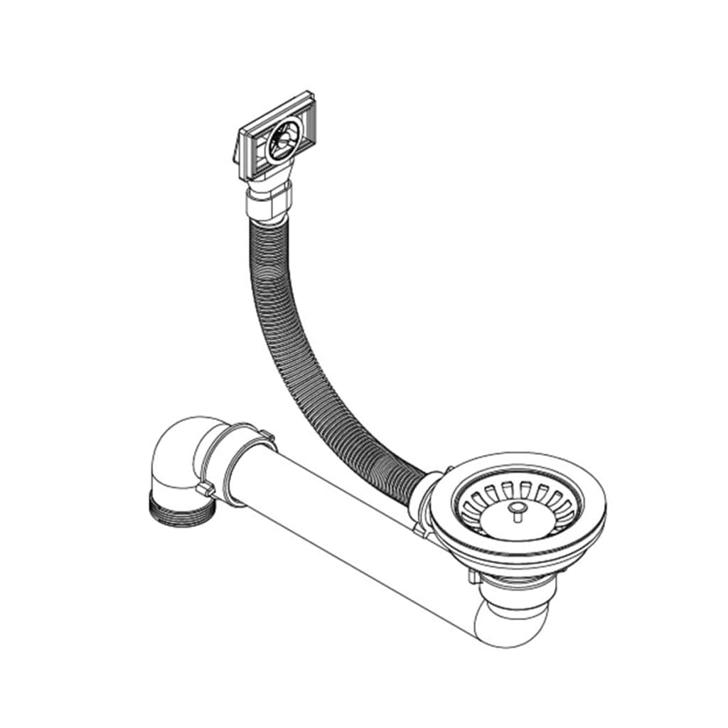 vidaXL Νεροχύτης με Μονή Γούρνα Στρογγυλός Μαύρος Γρανιτένιος