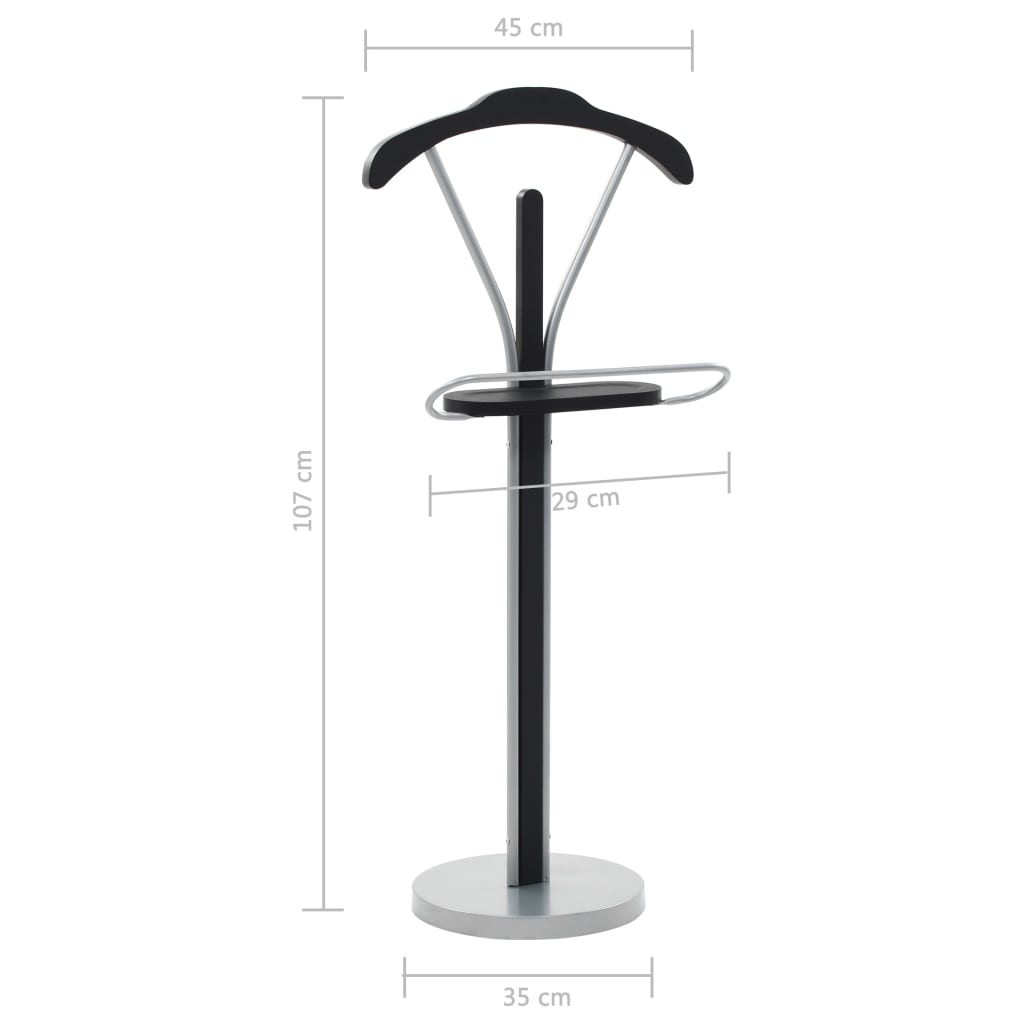 vidaXL Καλόγερος Κοστουμιών Μαύρο / Γκρι 45 x 35 x 107 εκ.