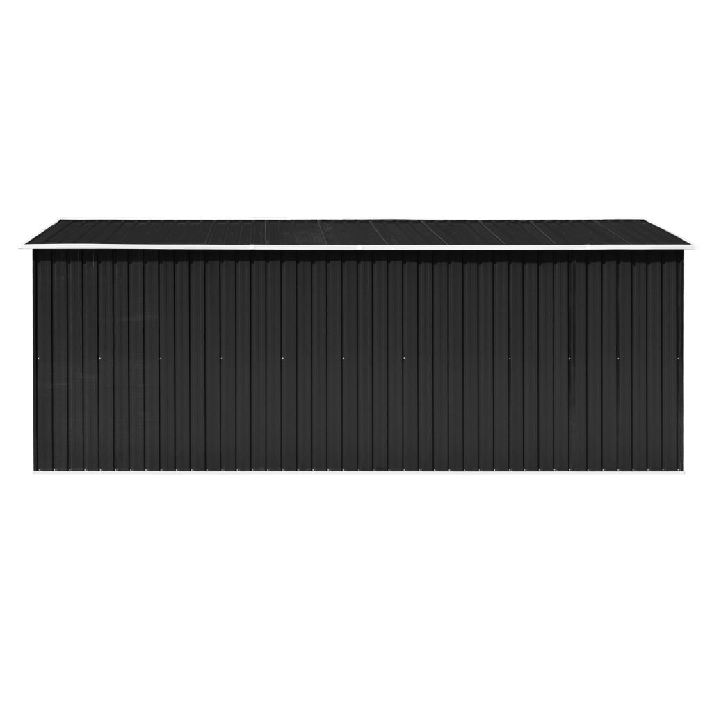 vidaXL Αποθήκη Κήπου Ανθρακί 257 x 489 x 181 εκ. από Μέταλλο