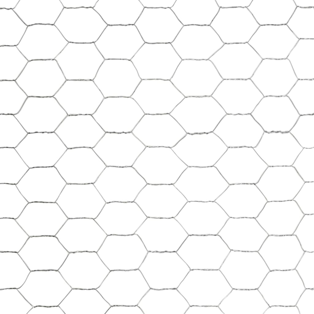 vidaXL Συρματόπλεγμα Εξάγωνο Ασημί 25 x 1,2 μ. από Γαλβανισμένο Χάλυβα