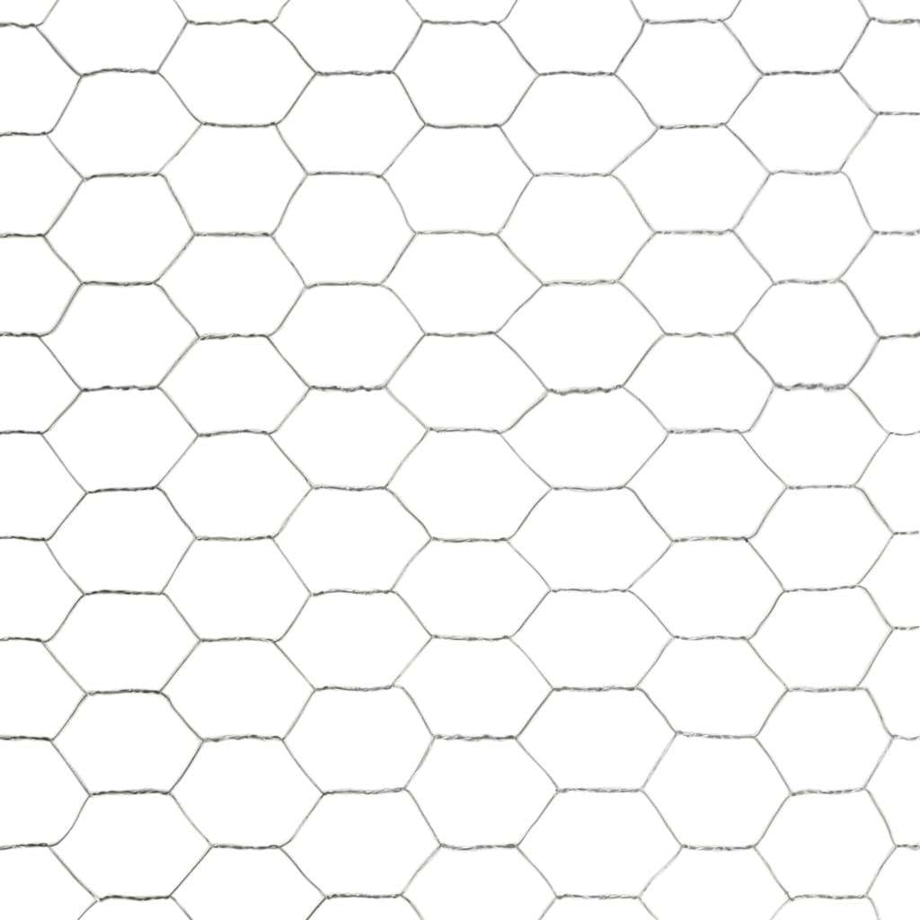 vidaXL Συρματόπλεγμα Εξάγωνο Ασημί 25 x 1,2 μ. από Γαλβανισμένο Χάλυβα