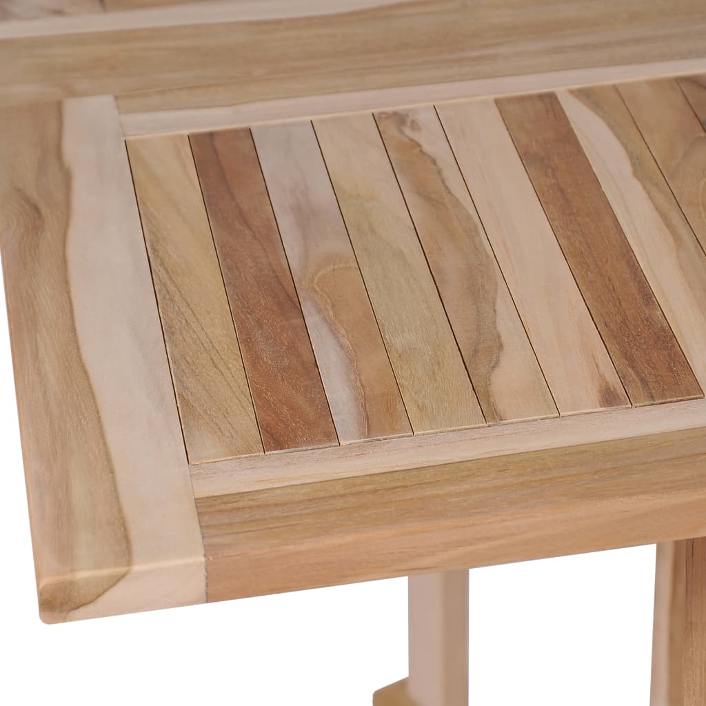 vidaXL Σετ Τραπεζαρίας Εξ. Χώρου Πτυσσόμενο 7 τεμ. από Μασίφ Ξύλο Teak